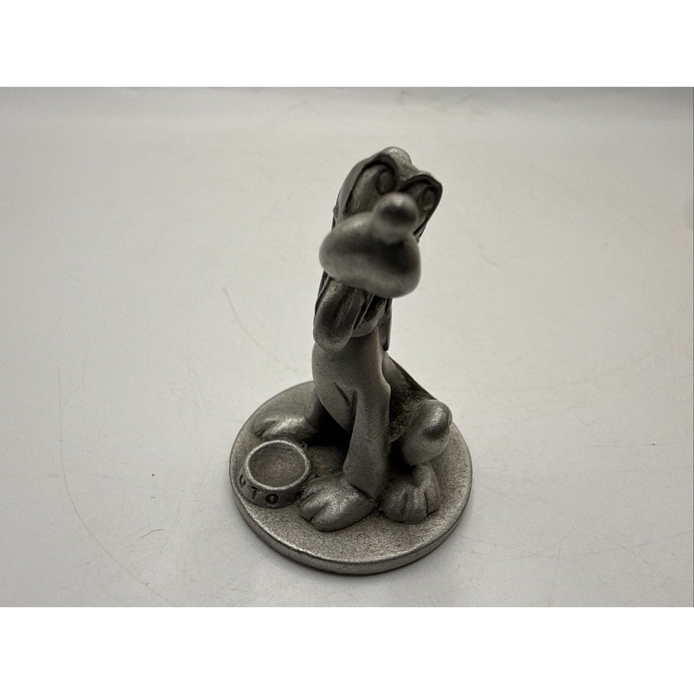 Vintage Disney Hudson Fine‎ Pewter Pluto with Dog Bowl 1 3/4" HTF
